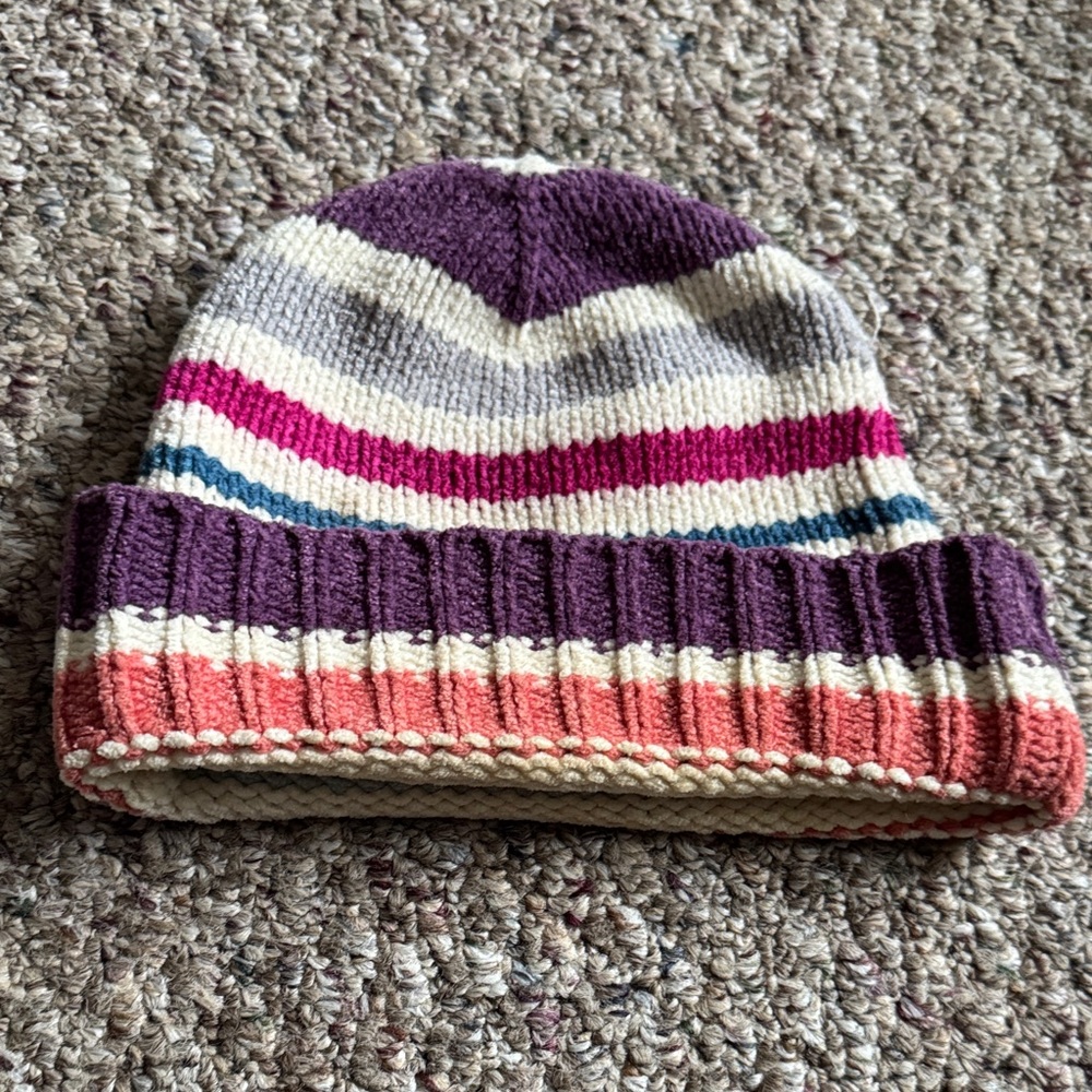 Source Unknown Multicolor Striped Beanie